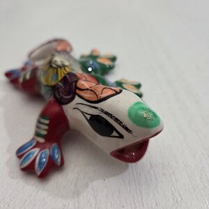 Colorful Ceramic Gecko Figurine From Mexico